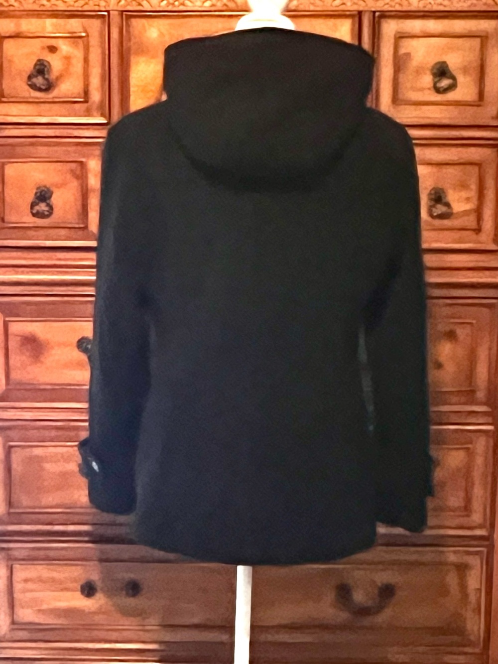 MICHAEL Michael Kors Black Toggle Hooded Pea Coat - Picture 4 of 9